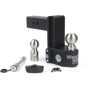 Weigh Safe Trailer Hitch Ball Mount, Fits 2-1/2 Inch Receiver, 18500 Gross Trailer Weight, Adjustable, Stowable Design – SWS6-2.5-KA