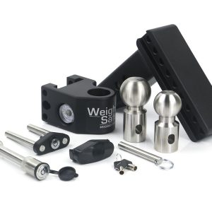 Weigh Safe Trailer Hitch Ball Mount, Fits 2-1/2 Inch Receiver, 18500 Gross Trailer Weight, Adjustable, Stowable Design – SWS6-2.5-KA