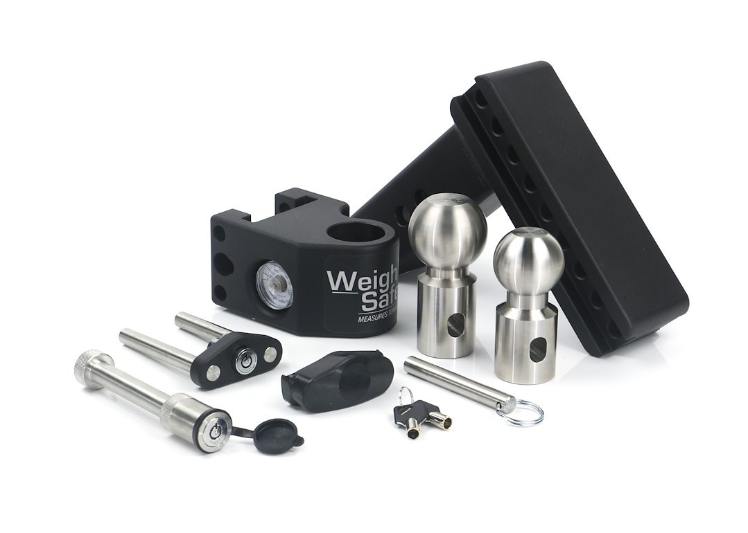 Weigh Safe Trailer Hitch Ball Mount, Fits 2-1/2 Inch Receiver, 18500 Gross Trailer Weight, Adjustable, Stowable Design – SWS6-2.5-KA