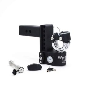 Weigh Safe Pintle Hook, Fits 2-1/2 Inch Receiver, 6 Inch Drop, 22000 Pound Gross Trailer Weight Capacity, With Built IN Scale – SWS6-2.5-PA-KA