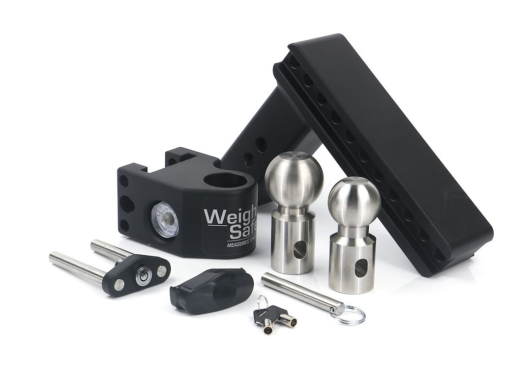 Weigh Safe Trailer Hitch Ball Mount, Fits 2-1/2 Inch Receiver, 18500 Gross Trailer Weight, Adjustable, Stowable Design – SWS8-2.5