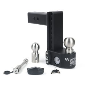Weigh Safe Trailer Hitch Ball Mount, Fits 2-1/2 Inch Receiver, 18500 Gross Trailer Weight, Adjustable, Stowable Design – SWS8-2.5-KA