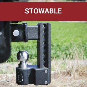 Weigh Safe Trailer Hitch Ball Mount, Fits 2-1/2 Inch Receiver, 18500 Gross Trailer Weight, Adjustable, Stowable Design – SWS8-2.5-KA
