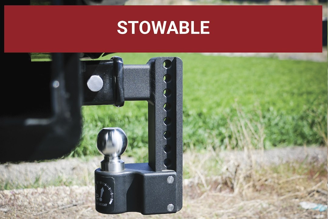 Weigh Safe Trailer Hitch Ball Mount, Fits 2-1/2 Inch Receiver, 18500 Gross Trailer Weight, Adjustable, Stowable Design – SWS8-2.5-KA
