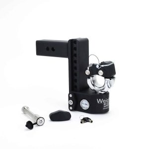 Weigh Safe Pintle Hook, Fits 2-1/2 Inch Receiver, 8 Inch Drop, 22000 Pound Gross Trailer Weight Capacity, With Built IN Scale – SWS8-2.5-PA-KA