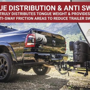 Weigh Safe Weight Distribution Hitch, True Tow, Trunion Style, 8500 Pound Gross Trailer Weight, With 2 Inch Shank/ 6 Inch Drop – TTMW6-2