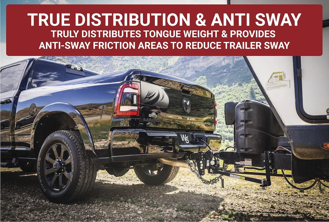 Weigh Safe Weight Distribution Hitch, Trunion Style, 12500 Pound Gross Trailer Weight, With 2-1/2 Inch Shank/ 6 Inch Drop – TTMW6-2.5XL