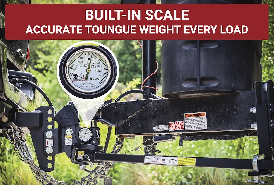 Weigh Safe Weight Distribution Hitch, Trunion Style, 12500 Pound Gross Trailer Weight, With 2-1/2 Inch Shank/ 6 Inch Drop – TTMW6-2.5XL