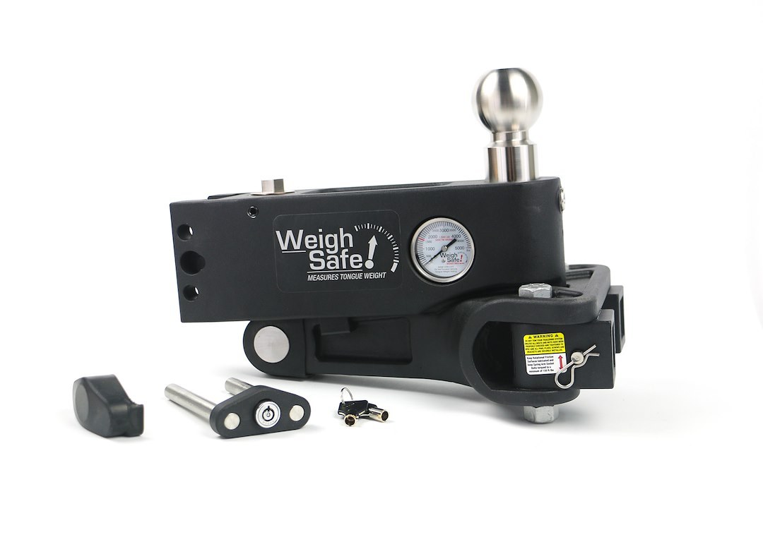 Weigh Safe Trailer Hitch Ball Mount Slider, Fits 2 Inch Shank, With Tongue Weight Gauges – WDSL2