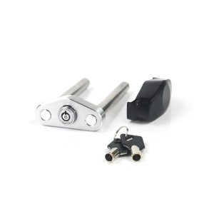 Weigh Safe Trailer Hitch Pin, For Use with Weigh Safe Dual Ball Mounts, Lockable, With 2 Keys, Brushed Aluminum Pins and Housing, Steel Lock – WS03