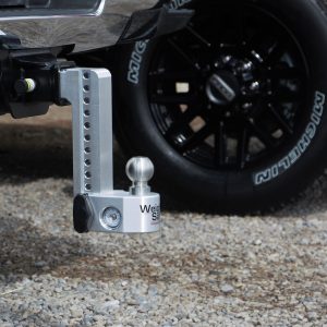 Weigh Safe Trailer Hitch Ball Mount, Fits 2 Inch Receiver, 12500 Gross Trailer Weight, Adjustable, Stowable, 10 Inch Drop/ 11 Inch Rise – WS10-2