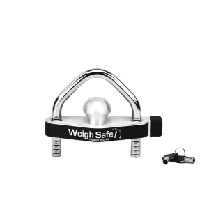 Weigh Safe Trailer Coupler Lock, Ball and Clamp, Fits 1-7/8 Inch/ 2 Inch and 2-5/16 Coupler, Push-IN Lock – WS22