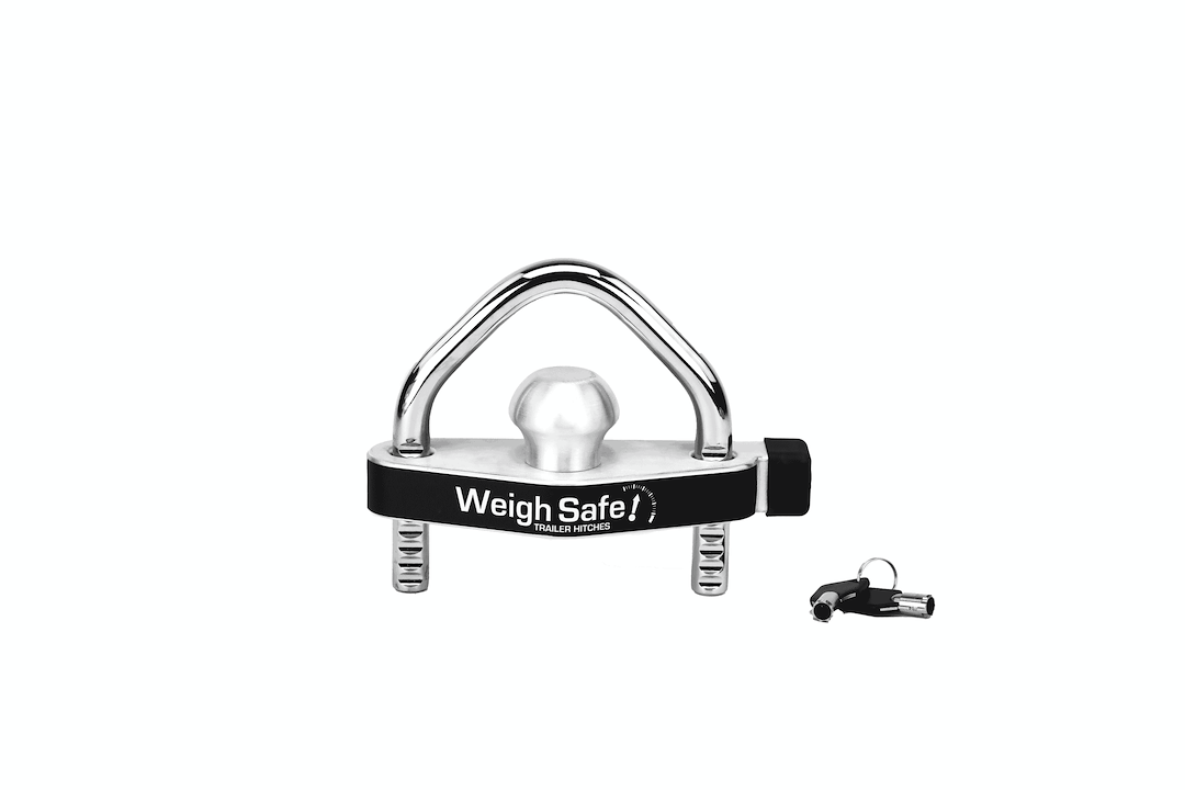 Weigh Safe Trailer Coupler Lock, Ball and Clamp, Fits 1-7/8 Inch/ 2 Inch and 2-5/16 Coupler, Push-IN Lock – WS22