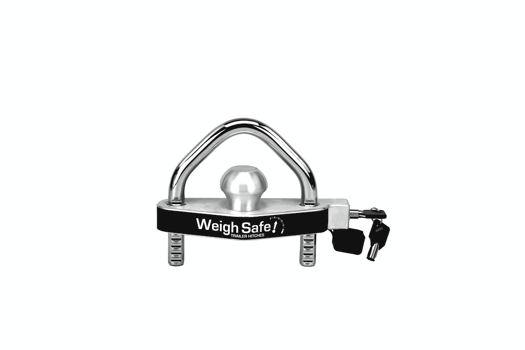 Weigh Safe Trailer Coupler Lock, Ball and Clamp, Fits 1-7/8 Inch/ 2 Inch and 2-5/16 Coupler, Push-IN Lock – WS22
