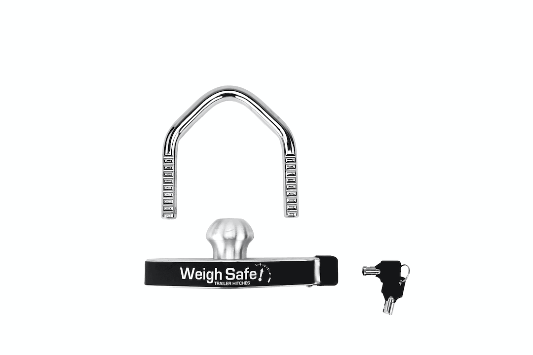 Weigh Safe Trailer Coupler Lock, Ball and Clamp, Fits 1-7/8 Inch/ 2 Inch and 2-5/16 Coupler, Push-IN Lock – WS22