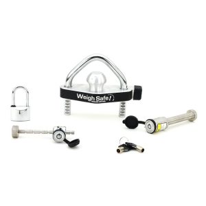 Weigh Safe Trailer Coupler Lock, Multi-Pack, Coupler Ball Lock/ Adjustable Trailer Coupler Latch Lock/ Padlock/ Hitch Locking Pin – WS26