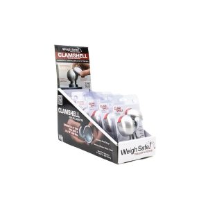 Weigh Safe Point of Purchase Display, Countertop, Clamshell Hitch Ball Adapter, Converts 2 Inch Ball to 2-5/16 Inch Ball – WS28