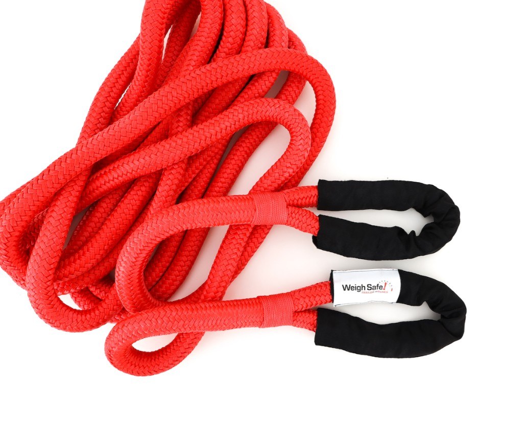 Weigh Safe Recovery Strap, 5/8 Inch Diameter X 20 Foot Length, 5,033 Pound Load Rting/ 15100 Breaking Strength, Nylon with Sheathing, Red – WS29