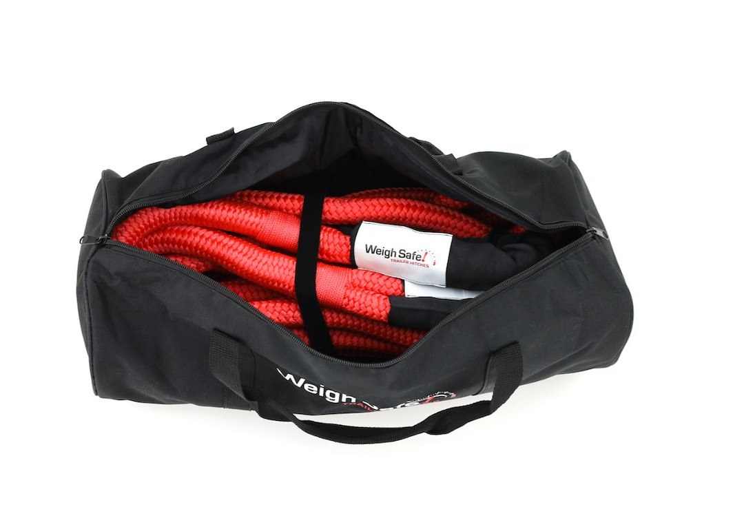 Weigh Safe Recovery Strap, 5/8 Inch Diameter X 20 Foot Length, 5,033 Pound Load Rting/ 15100 Breaking Strength, Nylon with Sheathing, Red – WS29