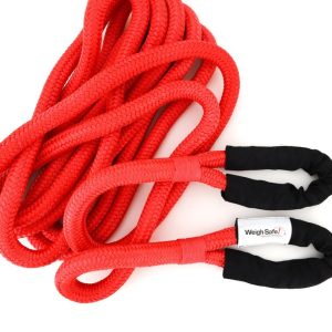 Weigh Safe Recovery Strap, 7/8 Inch Diameter X 20 Foot Length, 9766 Pound Load Rting/ 29300 Breaking Strength, Nylon with Sheathing, Red – WS30