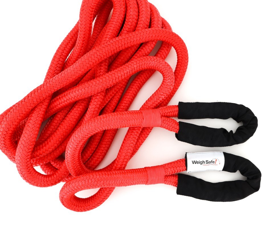 Weigh Safe Recovery Strap, 1 Inch Diameter X 30 Foot Length, 11300 Pound Load Rating/ 29300 Breaking Strength, Nylon with Sheathing, Red – WS31