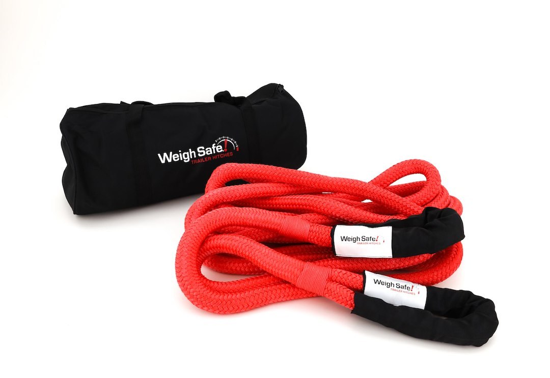 Weigh Safe Recovery Strap, 1-1/4 Inch Diameter X 30 Foot Length, 18066 Pound Load Rating/ 54200 Breaking Strength, Nylon with Sheathing, Red – WS32