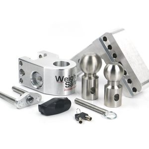 Weigh Safe Trailer Hitch Ball Mount, Fits 2 Inch Receiver, 12500 Gross Trailer Weight, Adjustable, Stowable, 4 Inch Drop/ 5 Inch Rise – WS4-2