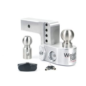 Weigh Safe Trailer Hitch Ball Mount, Fits 2-1/2 Inch Receiver, 18500 Gross Trailer Weight, Adjustable, Non-Stowable – WS4-2.5