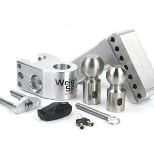 Weigh Safe Trailer Hitch Ball Mount, Fits 2-1/2 Inch Receiver, 18500 Gross Trailer Weight, Adjustable, Non-Stowable – WS4-2.5