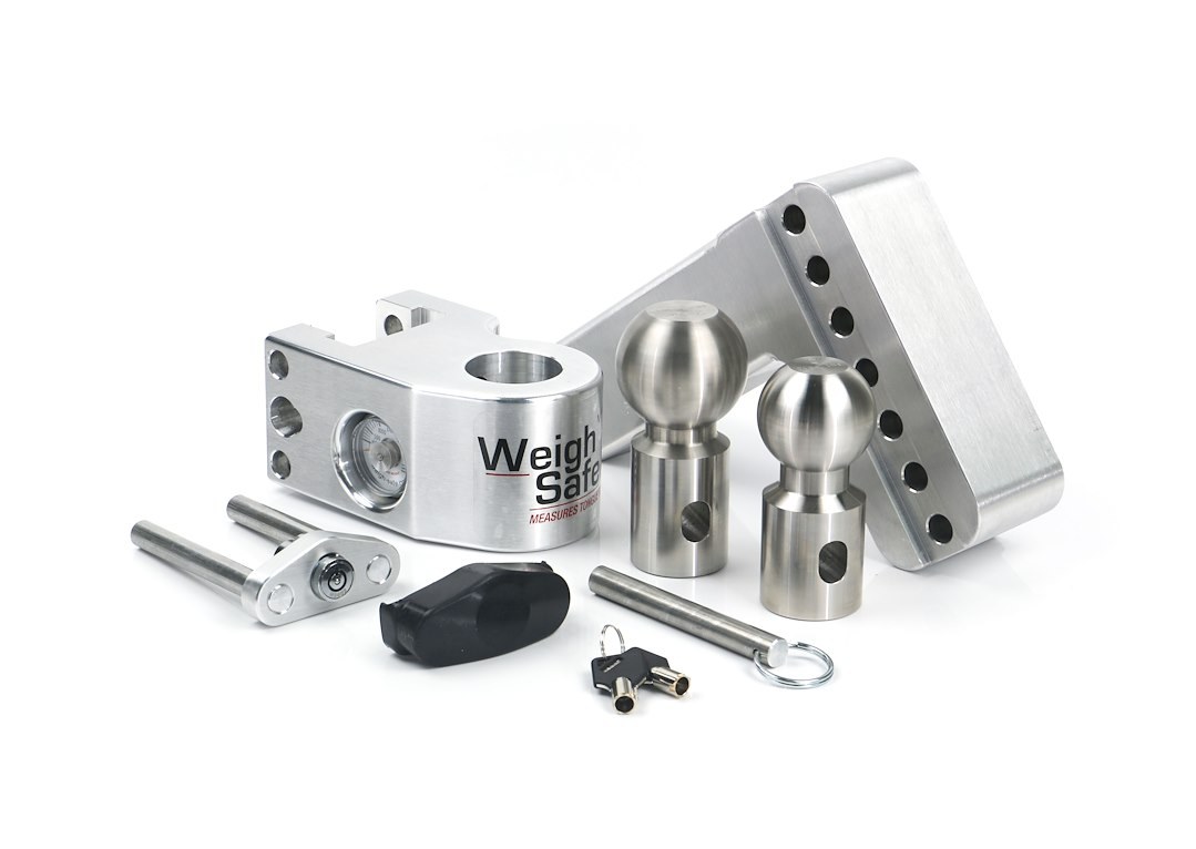 Weigh Safe Trailer Hitch Ball Mount, Fits 2-1/2 Inch Receiver, 18500 Gross Trailer Weight, Adjustable, Non-Stowable – WS4-2.5