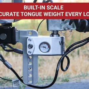 Weigh Safe Trailer Hitch Ball Mount, Fits 2-1/2 Inch Receiver, 18500 Gross Trailer Weight, Adjustable, Non-Stowable – WS4-2.5