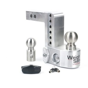 Weigh Safe Trailer Hitch Ball Mount, Fits 2 Inch Receiver, 12500 Gross Trailer Weight, Adjustable, Stowable, 6 Inch Drop/ 7 Inch Rise – WS6-2