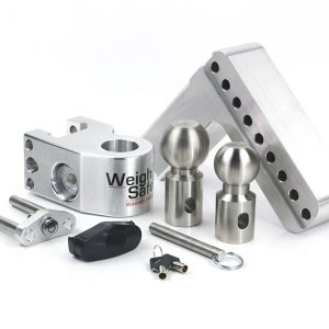Weigh Safe Trailer Hitch Ball Mount, Fits 2-1/2 Inch Receiver, 18500 Gross Trailer Weight, Adjustable, Stowable, 6 Inch Drop/ 7 Inch Rise – WS6-2.5