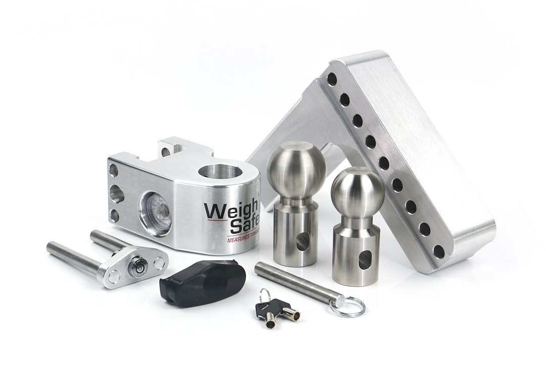 Weigh Safe Trailer Hitch Ball Mount, Fits 2-1/2 Inch Receiver, 18500 Gross Trailer Weight, Adjustable, Stowable, 6 Inch Drop/ 7 Inch Rise – WS6-2.5