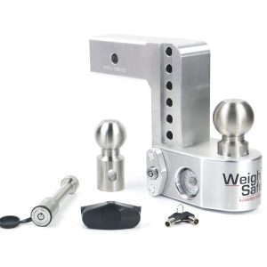Weigh Safe Trailer Hitch Ball Mount, Fits 2-1/2 Inch Receiver, 18500 Gross Trailer Weight, Adjustable, Stowable, 6 Inch Drop/ 7 Inch Rise – WS6-2.5-KA