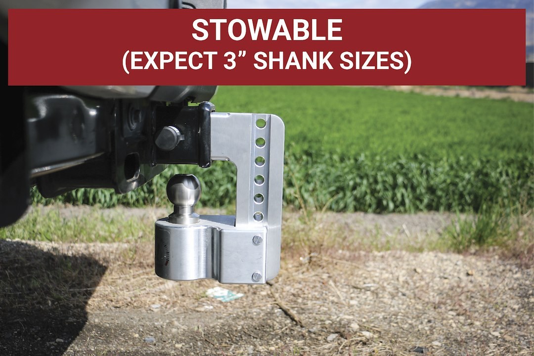 Weigh Safe Trailer Hitch Ball Mount, Fits 3 Inch Receiver, 21000 Gross Trailer Weight, Adjustable, Non-Stowble, 6 Inch Drop/ 7 Inch Rise – WS6-3