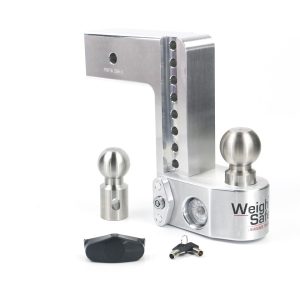 Weigh Safe Trailer Hitch Ball Mount, Fits 3 Inch Receiver, 21000 Gross Trailer Weight, Adjustable, Non-Stowble, 8 Inch Drop/ 9 Inch Rise – WS8-3