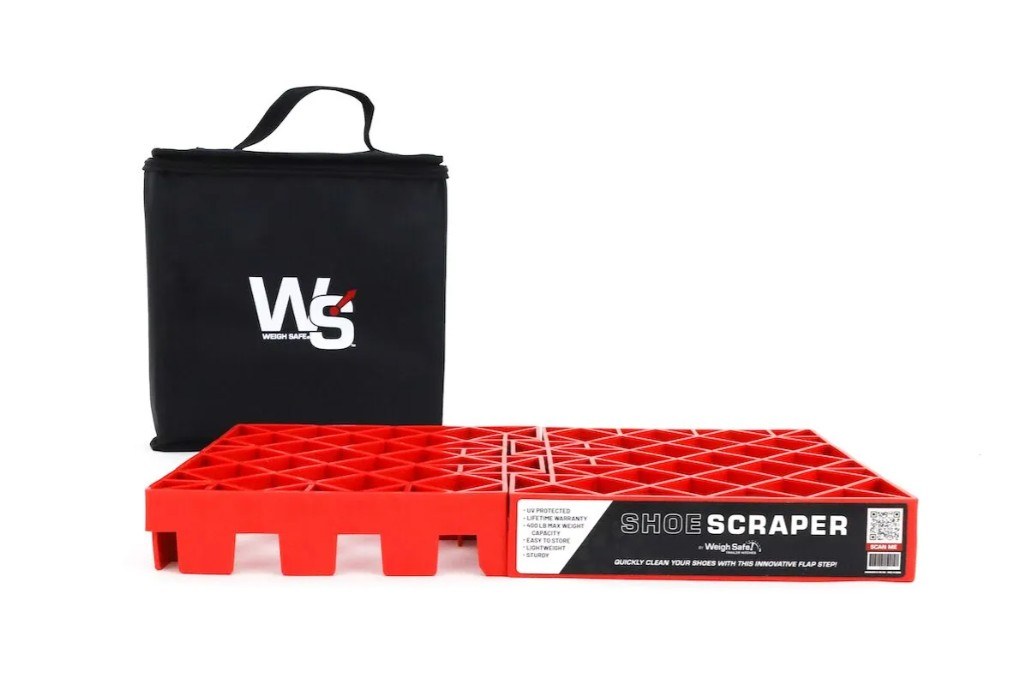 Weigh Safe Boot Brush, Grid Surface, Portable, Orange, Plastic, With Carrying Case – WSFS