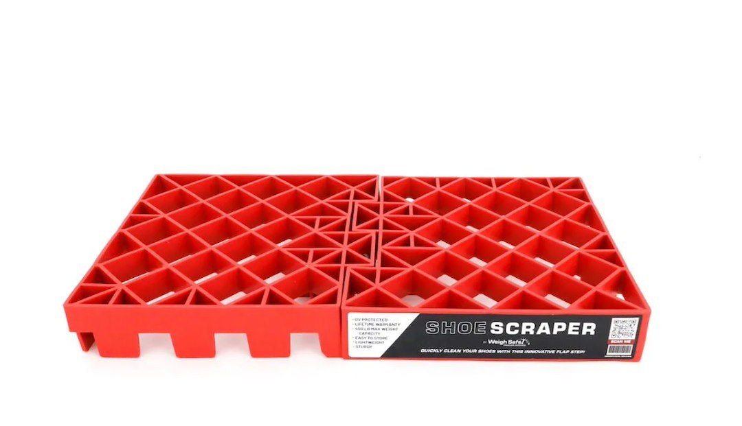 Weigh Safe Boot Brush, Grid Surface, Portable, Orange, Plastic, With Carrying Case – WSFS