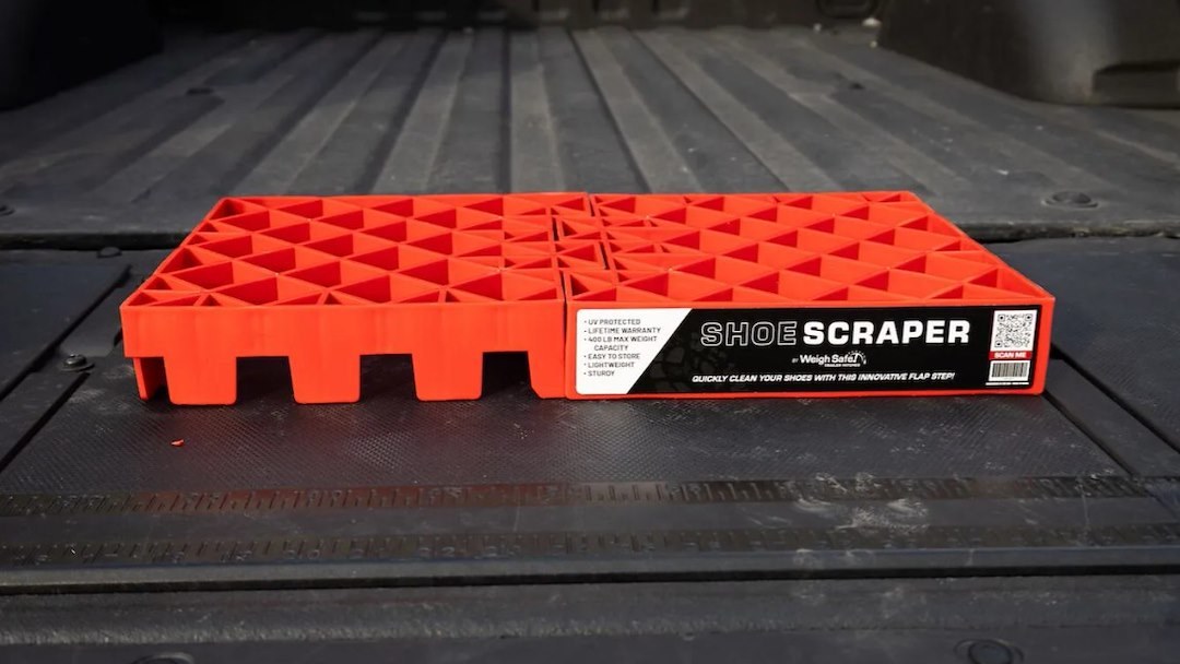 Weigh Safe Boot Brush, Grid Surface, Portable, Orange, Plastic, With Carrying Case – WSFS