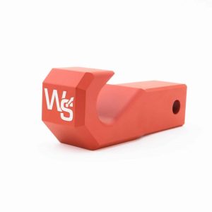 Weigh Safe Tow Hook, Cerakote, Functional/ 25000 Pound Capacity, Universal, Red, Aluminum, Single – WS-HK-CER-RED