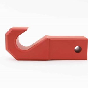 Weigh Safe Tow Hook, Cerakote, Functional/ 25000 Pound Capacity, Universal, Red, Aluminum, Single – WS-HK-CER-RED