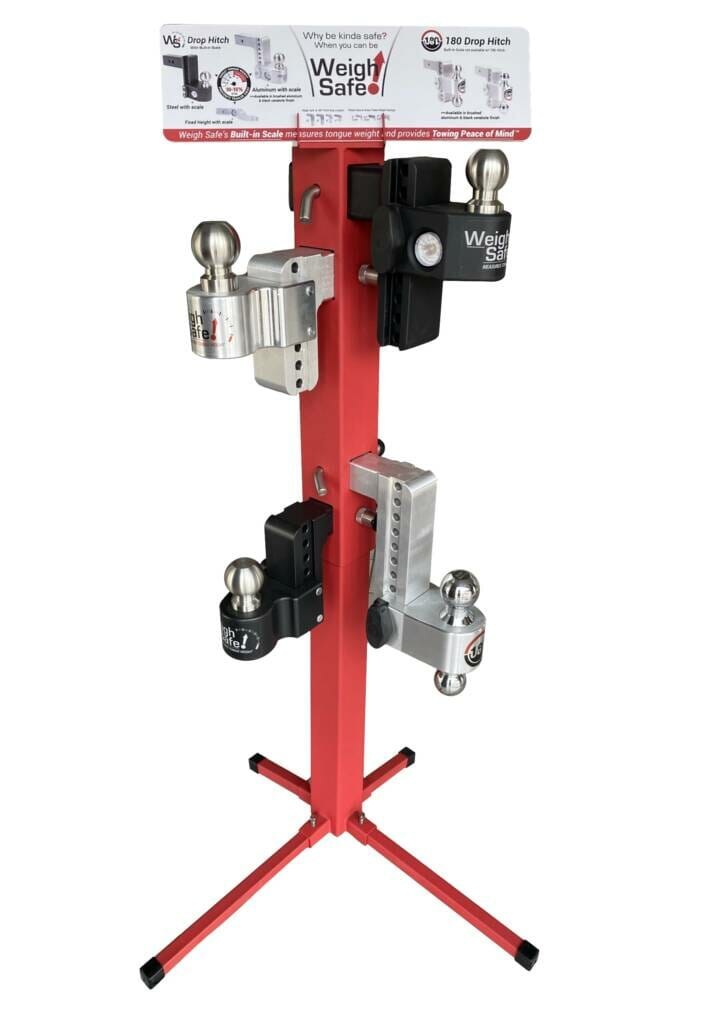 Weigh Safe Point of Purchase Display, Trailer Hitch Ball Mount Display, Floor Stand, With Weigh Safe Sign – WSPOP