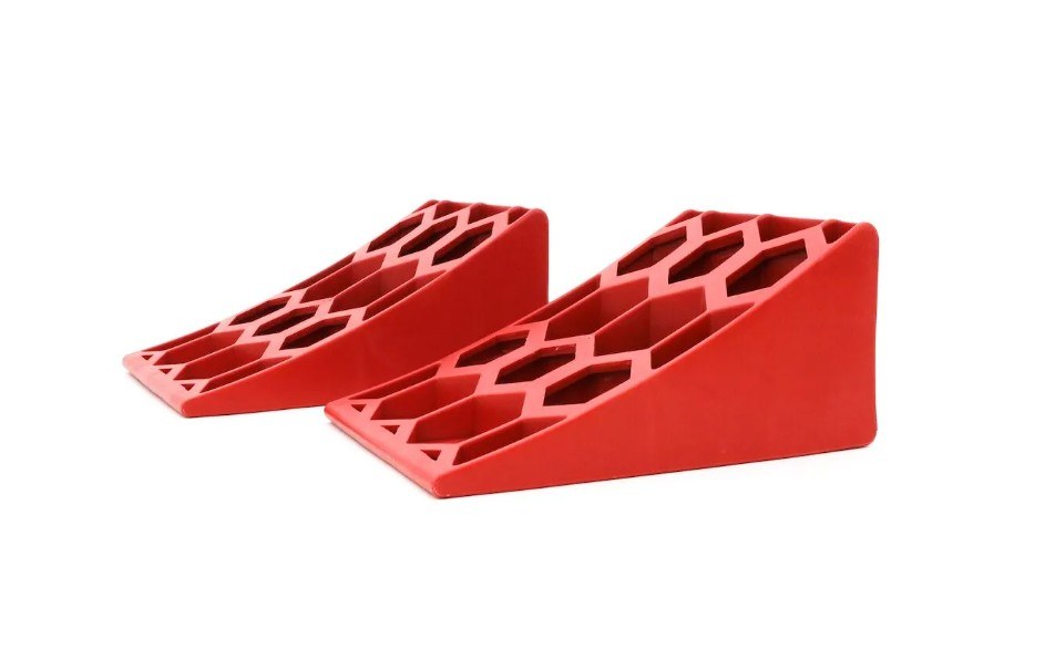 Weigh Safe Wheel Chock, Bright Orange, Plastic, Set of 2 – WS-WCS