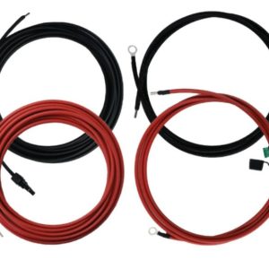 Xantrex Llc Battery Cable, Eyelet Terminal, Red Positive and Black Negative, Pre-Terminated Ferrules and Pre-Terminated Battery Rings – 708-0150