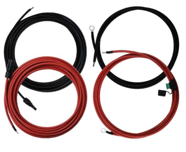 Xantrex Llc Battery Cable, Eyelet Terminal, Red Positive and Black Negative, Pre-Terminated Ferrules and Pre-Terminated Battery Rings – 708-0150