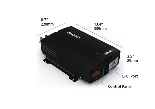 Xantrex Llc Power Inverter, Prowatt, Inverts 12 Volt DC to 230 Volt AC, 900 Watts Output/ 2000 Watts Surge, 90 Percent Efficiency – 806-1210