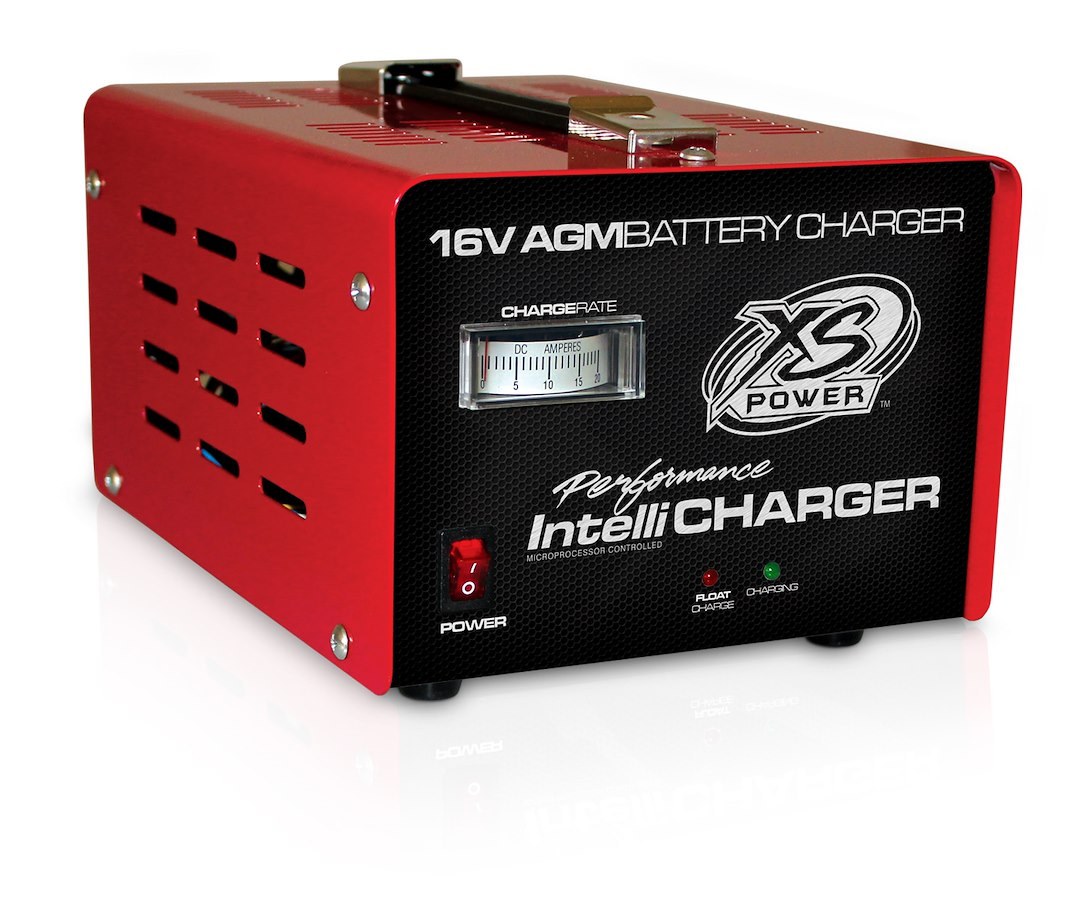 Xs Batteries Battery Charger, Intellicharger, For 16 Volt Batteries, AGM (absorbent Glass Mat), 120 Volt Power Supply, 20 Amp Max – 1004