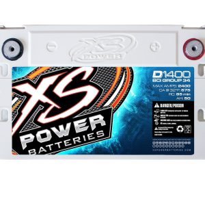 Xs Batteries Battery, D Series, AGM (absorbent Glass Mat), 14 Volt, 2400 Max Amps, Top 580 or M6 Terminal, 10.24 Inch Length, 6.75 Inch Width – D1400