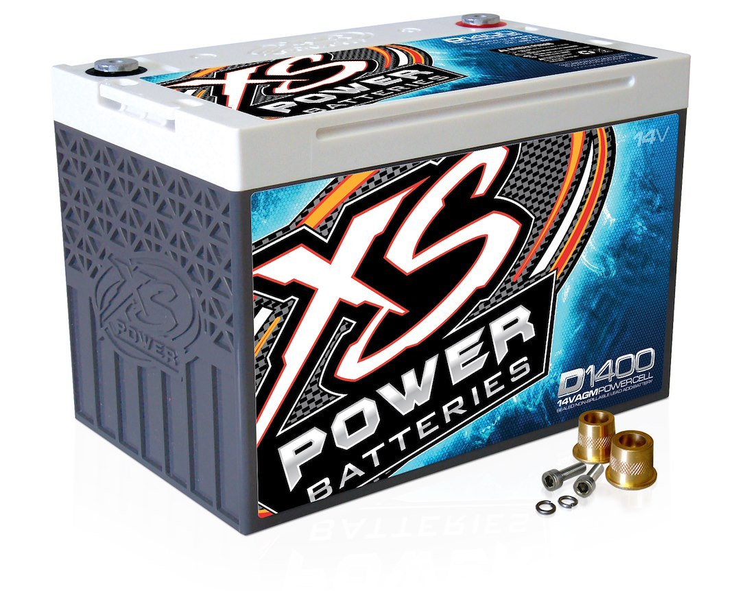 Xs Batteries Battery, D Series, AGM (absorbent Glass Mat), 14 Volt, 2400 Max Amps, Top 580 or M6 Terminal, 10.24 Inch Length, 6.75 Inch Width – D1400